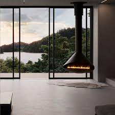 Suspended Fireplace Modern Eco