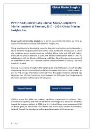 Pdf For Power And Control Cable Market Research By 2017