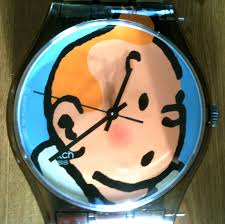 Tintin Maxi Swatch Wall Clock 2004