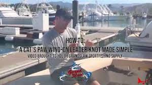 The knot spills instantly when removed from the hook. How To The Easy Way To Tie A Cat S Paw Knot Youtube