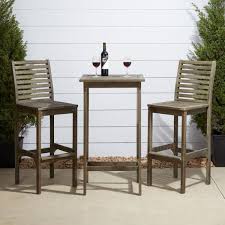 wood square table outdoor bar height
