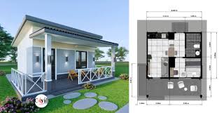 small house design with free floor plan