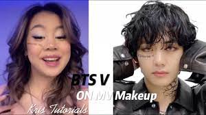 bts v taehyung on mv makeup tutorial