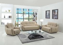 2088 living room set in beige leather