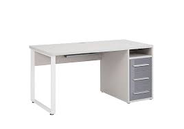 techno single pedestal desk grey