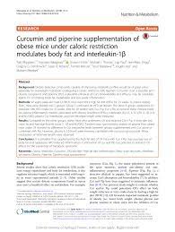 piperine supplementation of obese mice