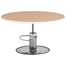 Round Laminate Top Hydraulic Table