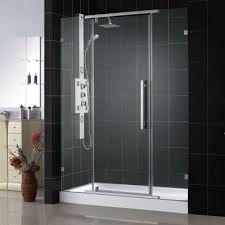 x 76 in semi framed pivot shower door