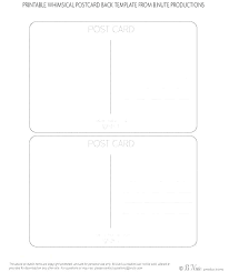 Postcard Template With Lines