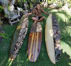 Recycled Surfboard Art Carvings