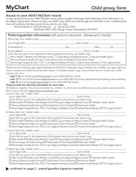 Fillable Online Allinahealth Child Proxy Form Allina
