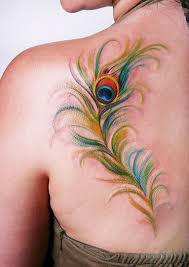 tatuaje pluma de pavo real tatuajes