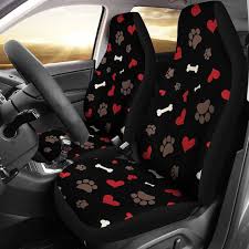 Black Red And White Paw Print Pattern
