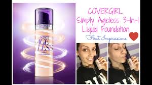 Covergirl Simply Ageless 3 In 1 Liquid Foundation First Impression Review