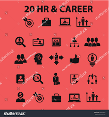 Hr Career Job Icons Signs Vector Stock Vector Royalty Free
