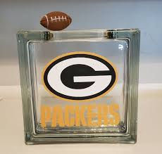 Glass Block Bank Green Bay Packers