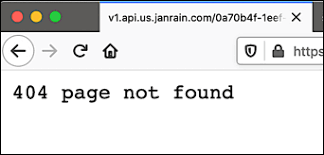 you get a 404 page not found error