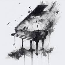 premium ai image a drawing of a piano