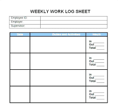 Work Log Template Excel Ooojo Co