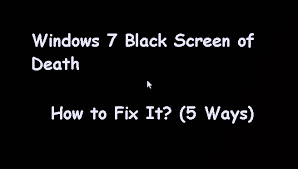fix black screen of bsod in