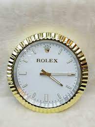 gold plated rolex wall clocks luxury