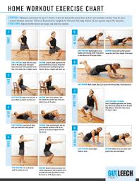 home workout exercise chart fill and