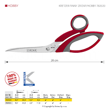 Tailor's universal scissors, length 8/20 cm - KRETZER FINNY ZIPZAP/HOBBY  782020 - Strima