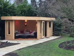 Garden Office With Covered Seating Area