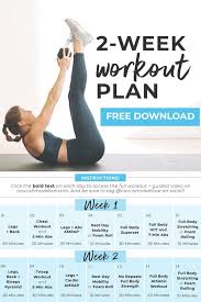 2 Week Workout Plan Free Meal Plan
