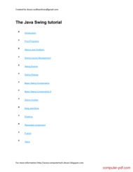 pdf the java swing learn tutorial for