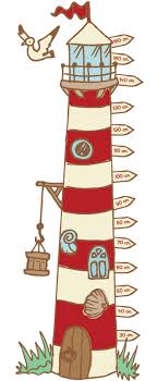 Lighthouse Height Chart Decal