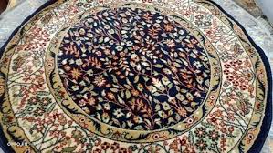 wool printed round silk floor carpet