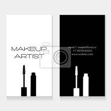 makeup artist business card vector