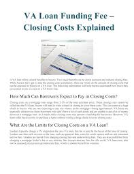 Va Loan Funding Fee Closing Costs Explained By David Issuu