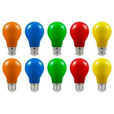 outdoor coloured light bulbs in light