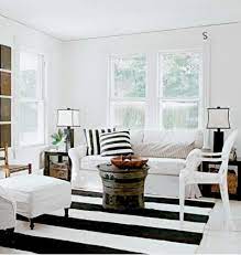 black and white striped rug cote
