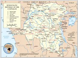 Map is showing the democratic republic of the congo with surrounding countries and international borders, district boundaries, the national capital kinshasa, district capitals, major cities, main roads. Map Of The Democratic Republic Of The Congo Drc Download Scientific Diagram