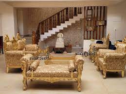 wooden sofa set with royal finish yt 218