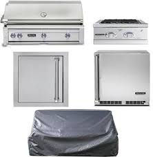 Turn your outdoor space into a multipurpose cooking area with the viking surface cooking. Viking 5 Piece Stainless Steel Outdoor Kitchen Package With Vqgi5420nss 42 Inch Built In Natural Gas Grill Side Burner Access Door Outdoor Refrigerator And Grill Cover Appliances Connection