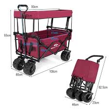 Outdoor Collapsible Folding Wagon Cart