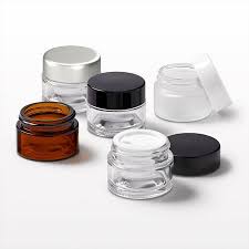 Thick Walled Glass Cosmetic Jars