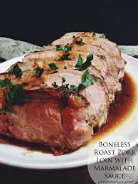 My boys wouldn't eat any kind of pork that wasn't smothered in bbq sauce (like these. Boneless Roast Pork Loin With Marmalade Sauce Living The Gourmet