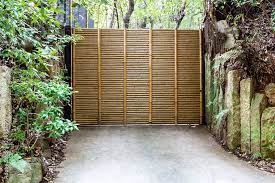 Wooden Door Swing Made Of Dry Bamboo