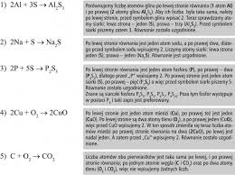 Równania reakcji chemicznych Chemia Opracowania pl