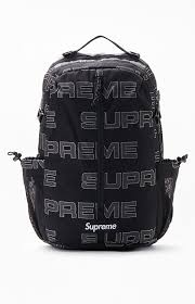 supreme black backpack pacsun