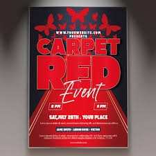red carpet card printable psd template