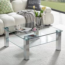 Aston Square Clear Glass Coffee Table