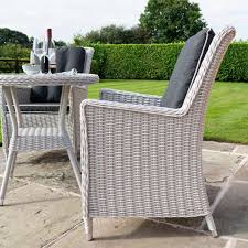Rattan and teak's skipton range offers high quality rattan furniture for the smaller home or indoor space and will appeal to those with an eye for fresh, contemporary designs with crisp, clean lines. Rowlinson Prestbury Outdoor Dining Sets The Furniture Co