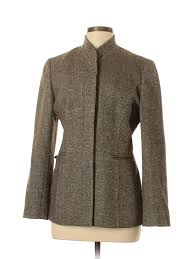 Details About Tahari Women Brown Wool Coat 6
