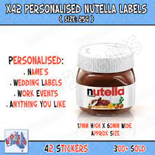 Fancy a nutella jar with your very own name? X42 Nutella Personalised Nutella Labels Make Your Own Label 25g Ebay